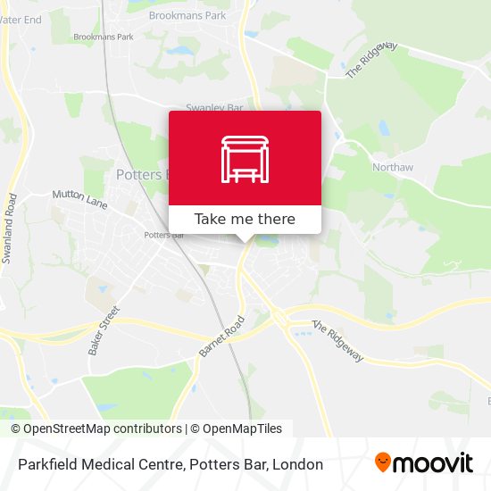 Parkfield Medical Centre, Potters Bar map