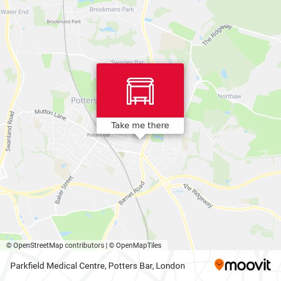 Parkfield Medical Centre, Potters Bar map