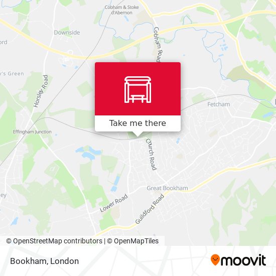 Bookham map