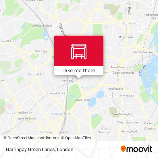 Harringay Green Lanes map