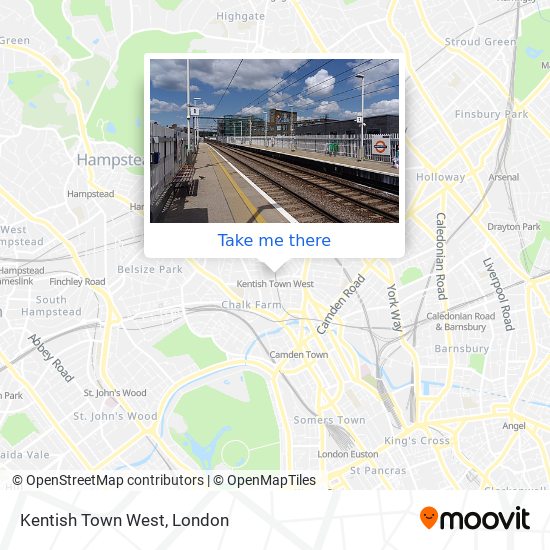 Kentish Town West map