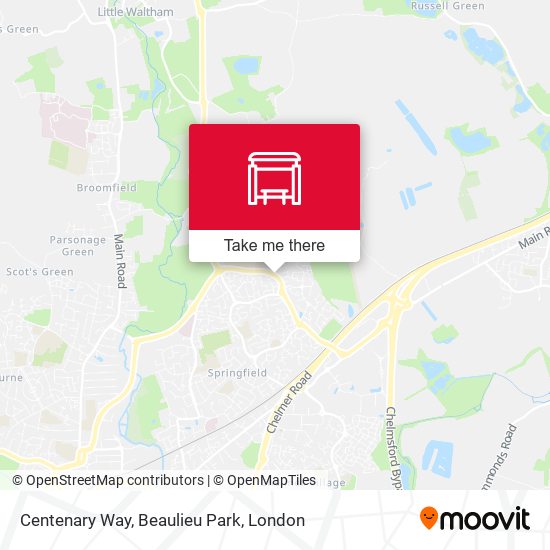 Centenary Way, Beaulieu Park map