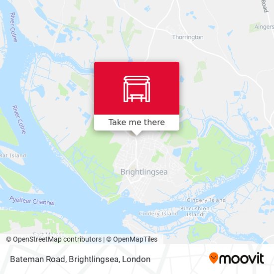 Bateman Road, Brightlingsea map
