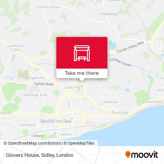 Glovers House, Sidley map