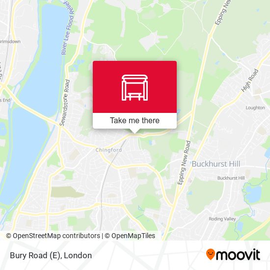 Bury Road (E) map