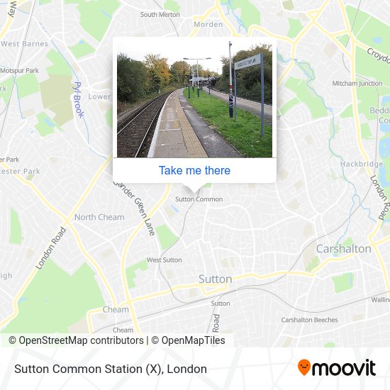 Sutton Common Station (X) map