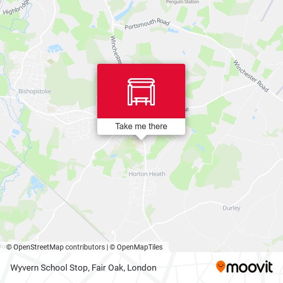 Wyvern School Stop, Fair Oak map