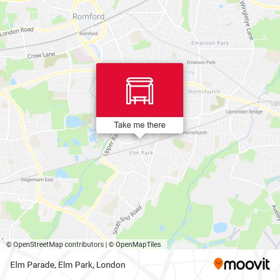 Elm Parade, Elm Park map