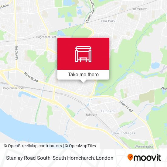 Stanley Road South, South Hornchurch map