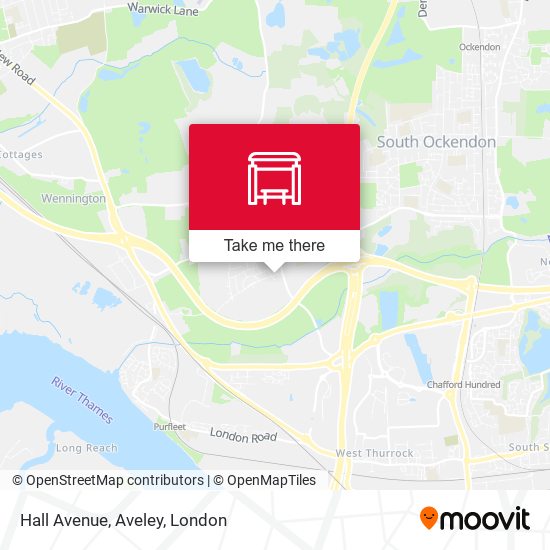 Hall Avenue, Aveley map