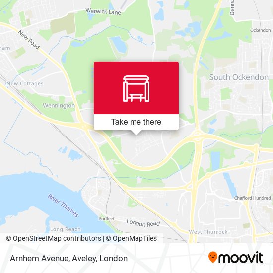 Arnhem Avenue, Aveley map