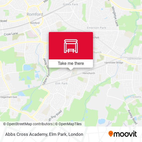 Abbs Cross Academy, Elm Park map