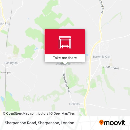 Sharpenhoe Road, Sharpenhoe map