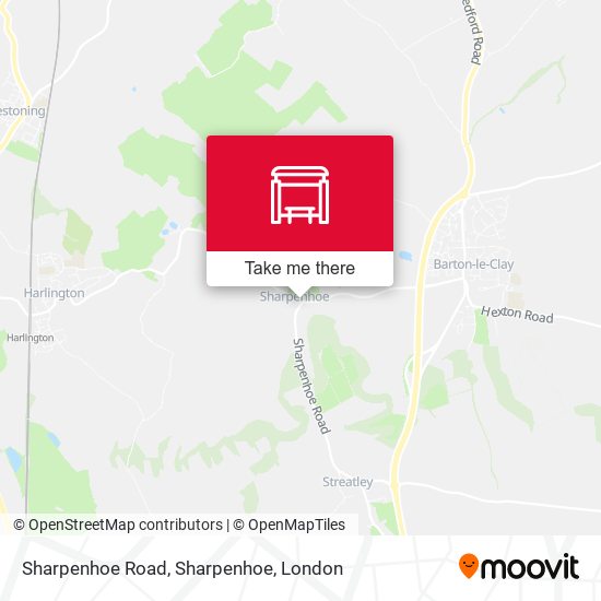 Sharpenhoe Road, Sharpenhoe map