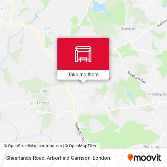 Sheerlands Road, Arborfield Garrison map