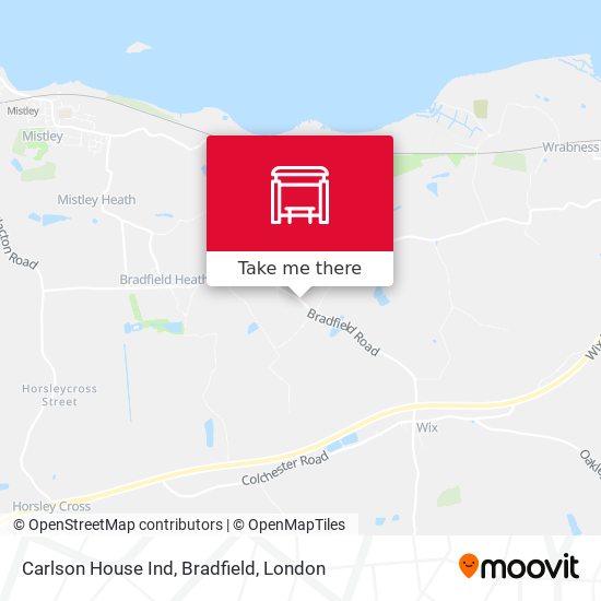 Carlson House Ind, Bradfield map