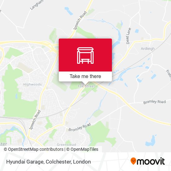Hyundai Garage, Colchester map