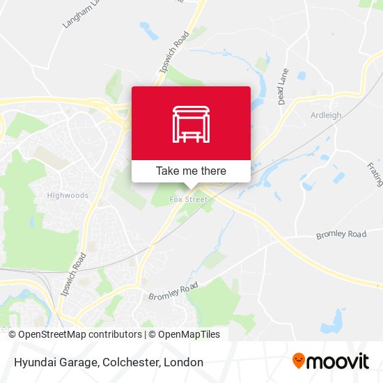 Hyundai Garage, Colchester map