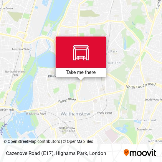 Cazenove Road (E17), Highams Park map