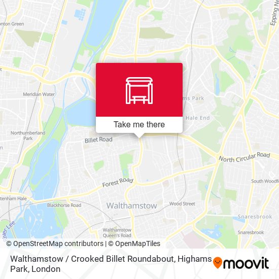 Walthamstow / Crooked Billet Roundabout, Highams Park map