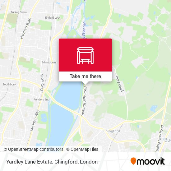 Yardley Lane Estate, Chingford map