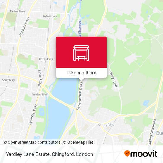 Yardley Lane Estate, Chingford map