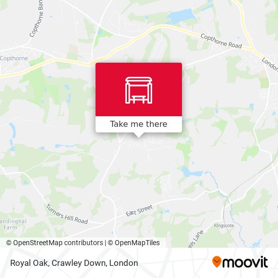Royal Oak, Crawley Down map