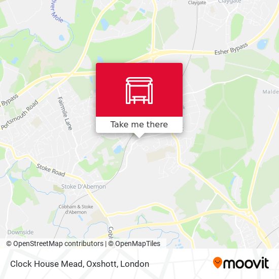 Clock House Mead, Oxshott map