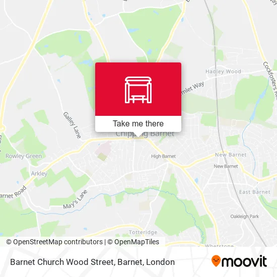 Barnet Church Wood Street, Barnet map