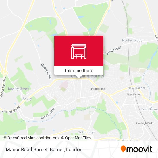 Manor Road Barnet, Barnet map
