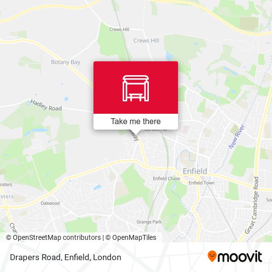Drapers Road, Enfield map