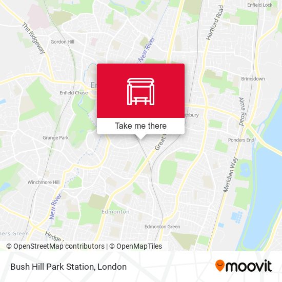 Bush Hill Park Station map