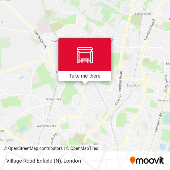 Village Road Enfield (N) map