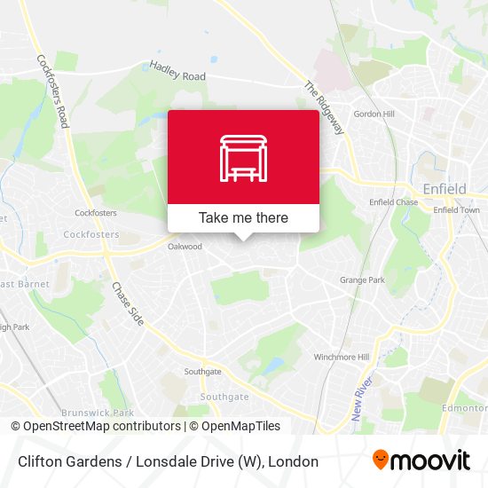 Clifton Gardens / Lonsdale Drive (W) map