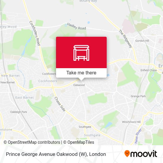 Prince George Avenue Oakwood (W) map