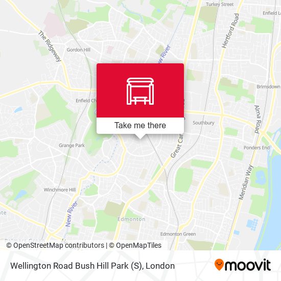 Wellington Road Bush Hill Park (S) map