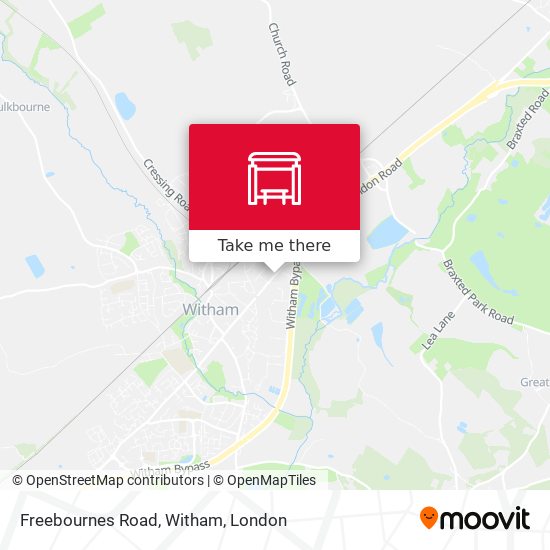 Freebournes Road, Witham map