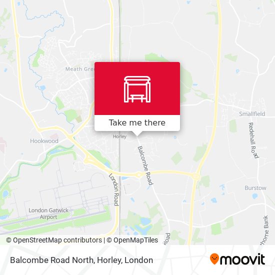 Balcombe Road North, Horley map