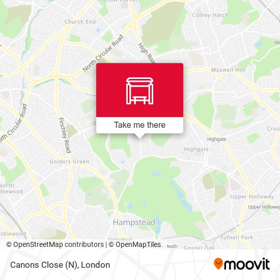 Canons Close (N) map