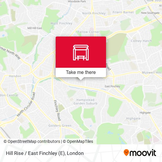 Hill Rise / East Finchley map