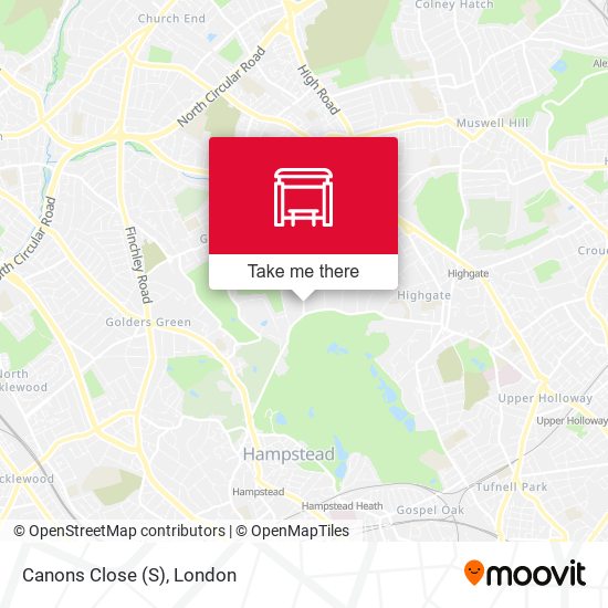 Canons Close (S) map