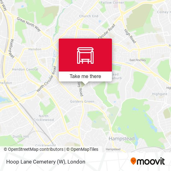 Hoop Lane Cemetery (W) map