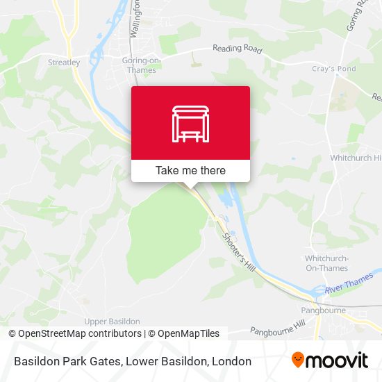 Basildon Park Gates, Lower Basildon map