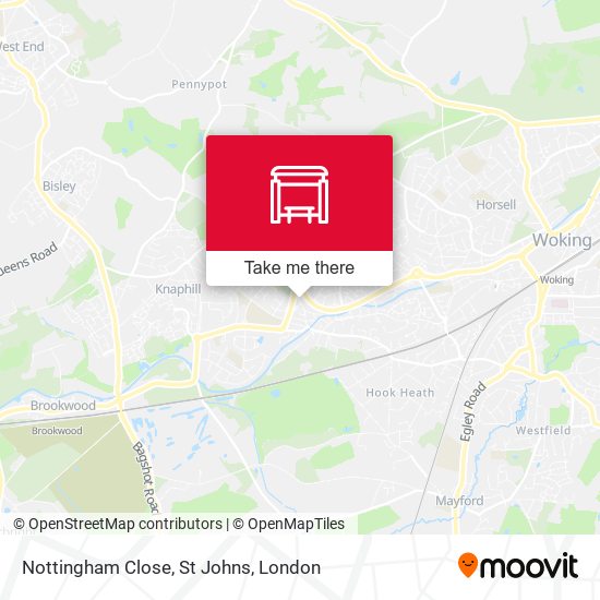 Nottingham Close, St Johns map