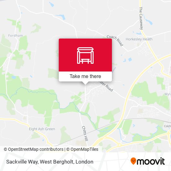 Sackville Way, West Bergholt map