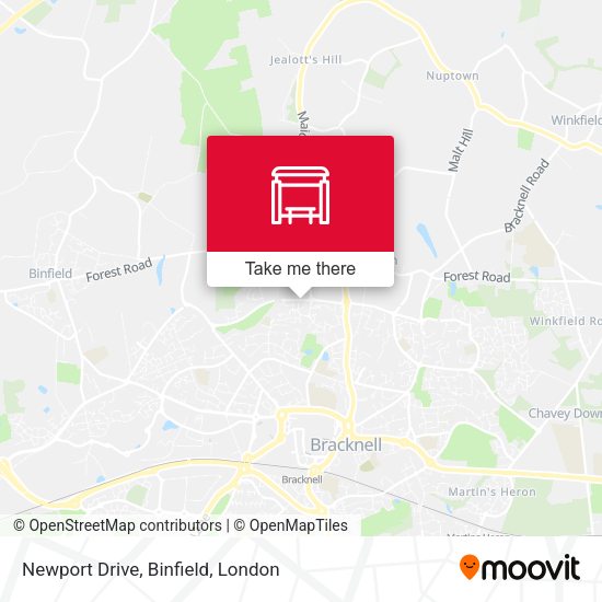 Newport Drive, Binfield map
