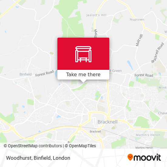 Woodhurst, Binfield map