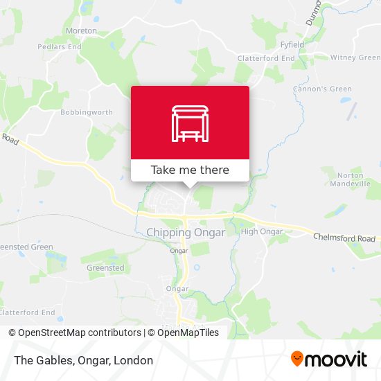 The Gables, Ongar map