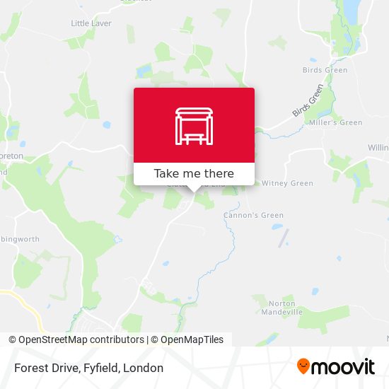 Forest Drive, Fyfield map