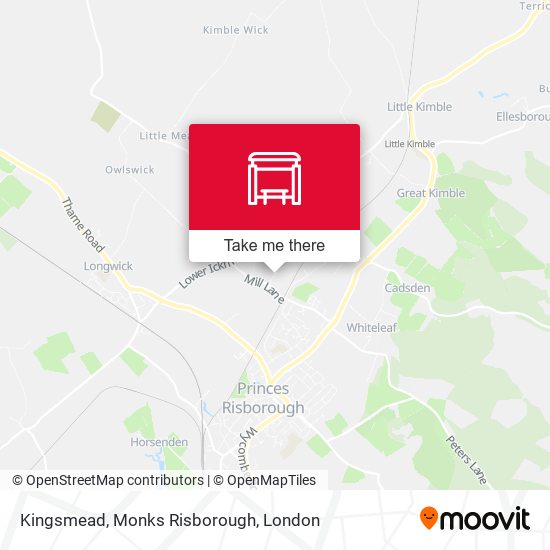Kingsmead, Monks Risborough map
